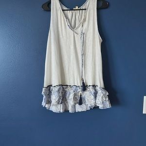 Women's tank top with bell bottom NWOT